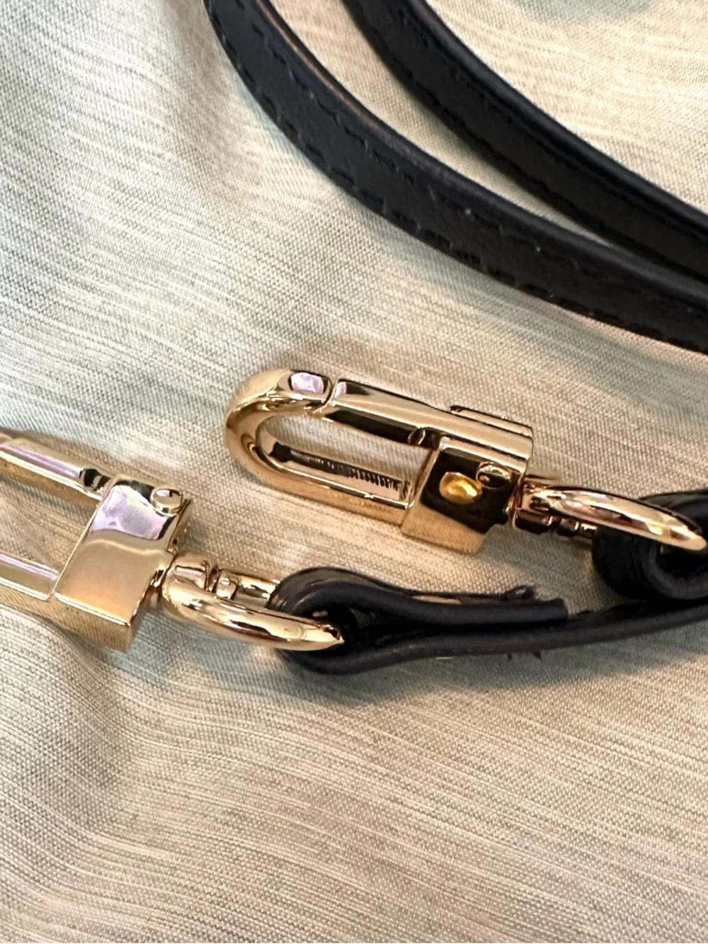Genuine Leather Navy Crossbody Replacement Purse Strap 3/8” thin 60” extra long - Picture 3 of 4